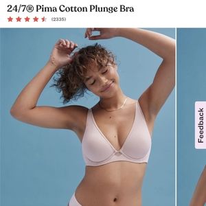 24/7 Pima Cotton Plunge Bra